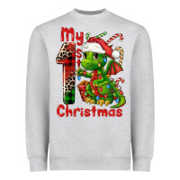 Heather Grey my first christmas dragon Heavyweight Sweatshirt - FaDigitalArtStudio