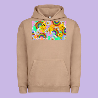 Smile Faces And Rainbow And Daisys Urban Hoodie Designed By Tumblerdesignbyshophia
