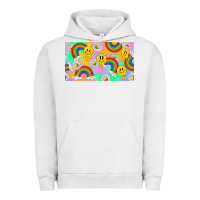 Pigment Lunar Rock smile faces and rainbow and daisys Urban Hoodie - TumblerDesignByShophia