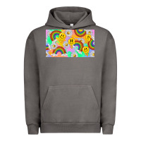 Pigment Tornado smile faces and rainbow and daisys Urban Hoodie - TumblerDesignByShophia