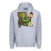 Heather Grey louisiana state Premium Hoodie - BarkalooDesign