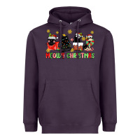 Plum meowy christmas cats Heavyweight Hoodie - MaliasSmallBusiness
