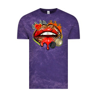 Cloud Purple race lips Vintage Tee - AdoDesignShop