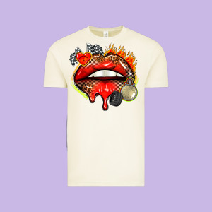 Race Lips Vintage Tee Designed By Adodesignshop