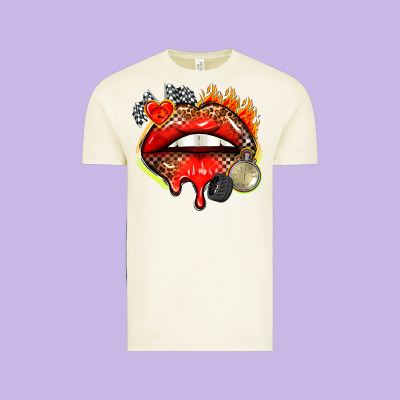 Race Lips Vintage Tee Designed By Adodesignshop