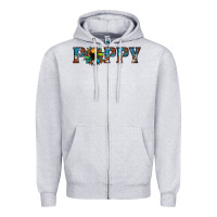 Heather Grey poppy cowhide sunflower Zipper Hoodie - Jasminsmagicworld