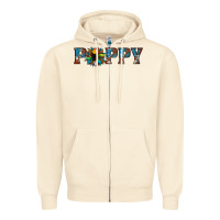 Sandshell poppy cowhide sunflower Zipper Hoodie - Jasminsmagicworld