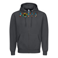 Smoke poppy cowhide sunflower Zipper Hoodie - Jasminsmagicworld