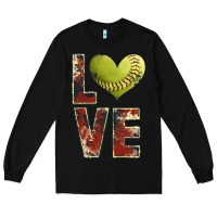 Black softball love Long Sleeve Tee - JahusDesignShop
