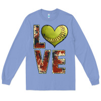 Colony Blue softball love Long Sleeve Tee - JahusDesignShop