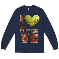 Navy softball love Long Sleeve Tee - JahusDesignShop