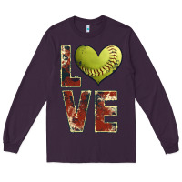Plum softball love Long Sleeve Tee - JahusDesignShop