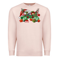 Pale Pink Christmas Game Controller Premium Sweatshirt - MaliasSmallBusiness