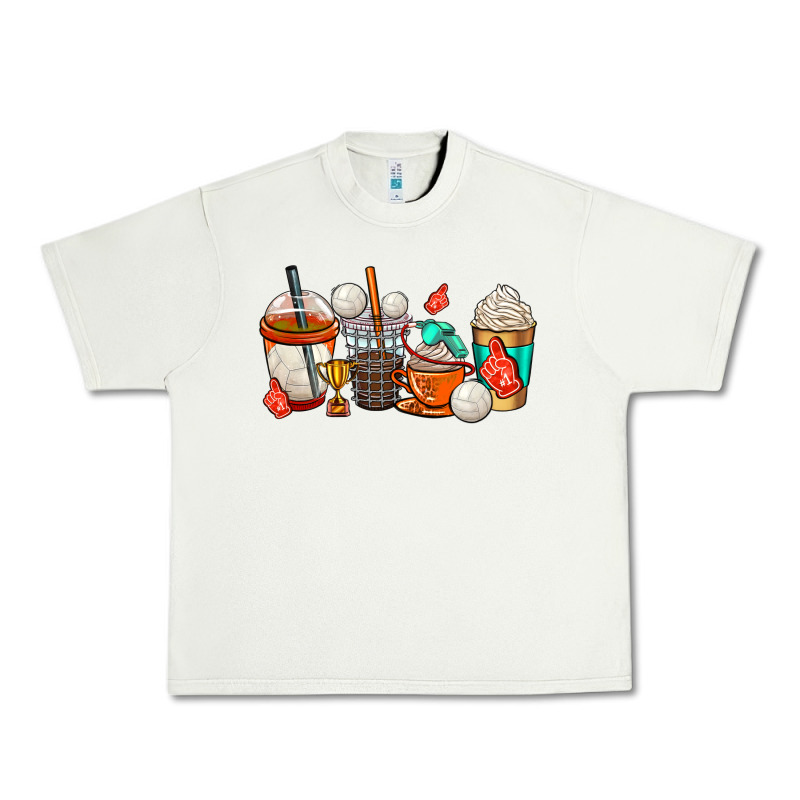 Volleyball Coffee Cups Urban Heavy Tee by AdoDesignShop | Teevron