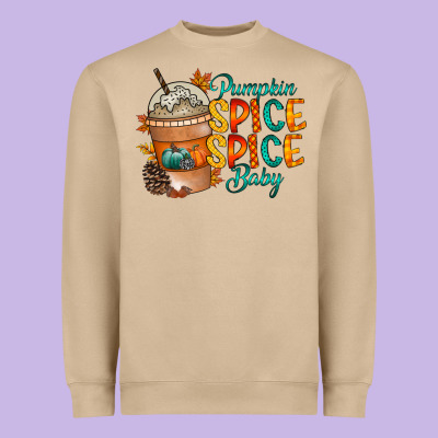 Pumpkin Spice Baby Heavyweight Sweatshirt Designed By Racoondesign