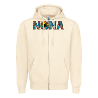 Sandshell nana cowhide sunflower Zipper Hoodie - Jasminsmagicworld