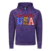 Cloud Purple God bless the USA Vintage Hoodie - Neo Western