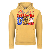 Vintage Mustard God bless the USA Vintage Hoodie - Neo Western