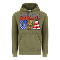 Vintage Olive God bless the USA Vintage Hoodie - Neo Western