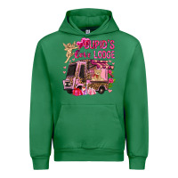 Emerald Cupid's love lodge with truck Valentine's Day Urban Hoodie - HowdyJamesFarm