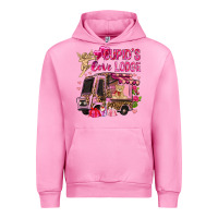 Fuchsia Pink Cupid's love lodge with truck Valentine's Day Urban Hoodie - HowdyJamesFarm