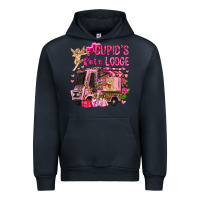 Navy Cupid's love lodge with truck Valentine's Day Urban Hoodie - HowdyJamesFarm