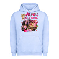 Pigment Grape Ice Cupid's love lodge with truck Valentine's Day Urban Hoodie - HowdyJamesFarm