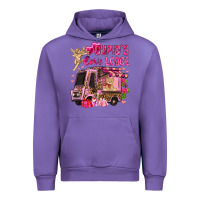 Tulip Cupid's love lodge with truck Valentine's Day Urban Hoodie - HowdyJamesFarm