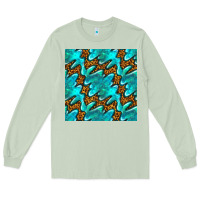 Matcha turquoise leopard seamless pattern Long Sleeve Tee - BundleAndBundleShop