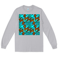 Moon Dust turquoise leopard seamless pattern Long Sleeve Tee - BundleAndBundleShop