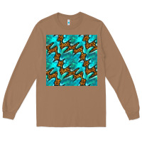Toasted Coconut turquoise leopard seamless pattern Long Sleeve Tee - BundleAndBundleShop