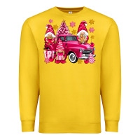 Lemon Pink christmas gnomes truck Premium Sweatshirt - NancyCooperArtShop