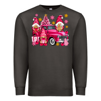 Smoke Pink christmas gnomes truck Premium Sweatshirt - NancyCooperArtShop