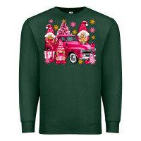 Sports Green Pink christmas gnomes truck Premium Sweatshirt - NancyCooperArtShop