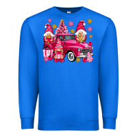 True Royal Pink christmas gnomes truck Premium Sweatshirt - NancyCooperArtShop
