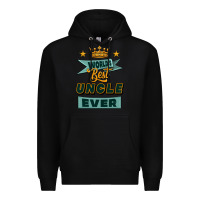 Black world's best uncle ever Premium Hoodie - Jasminsmagicworld
