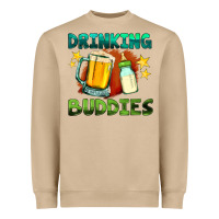 Mushroom drinking buddies with baby bottle and beer Heavyweight Sweatshirt - HRA Design Shop