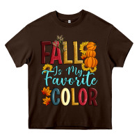 Chocolate Brown Fall Is My Favorite Color Heavy Core Tee - Artiststas