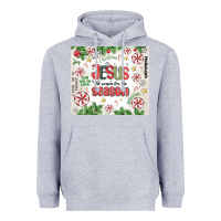 Heather Grey christian christmas  jesus the reason Heavyweight Hoodie - MaliasSmallBusiness