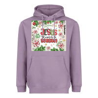 Lavender christian christmas  jesus the reason Heavyweight Hoodie - MaliasSmallBusiness