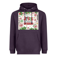 Plum christian christmas  jesus the reason Heavyweight Hoodie - MaliasSmallBusiness