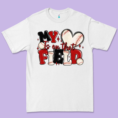 Premium Tee my heart is on that field baseball