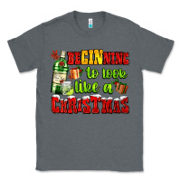 Charcoal Heather beginning to look like a christmas with gin and gifts Classic Tee - AdoDesignShop