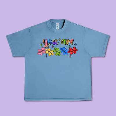 You Are Loved Autism Urban Heavy Tee Designed By Jahusdesignshop