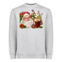 Santa And Hot Cocoa Cup Heavyweight Sweatshirt | Teevron