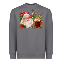 Storm santa and hot cocoa cup Heavyweight Sweatshirt - FaDigitalArtStudio