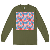 Army Green american flag seamless pattern Long Sleeve Tee - BundleAndBundleShop