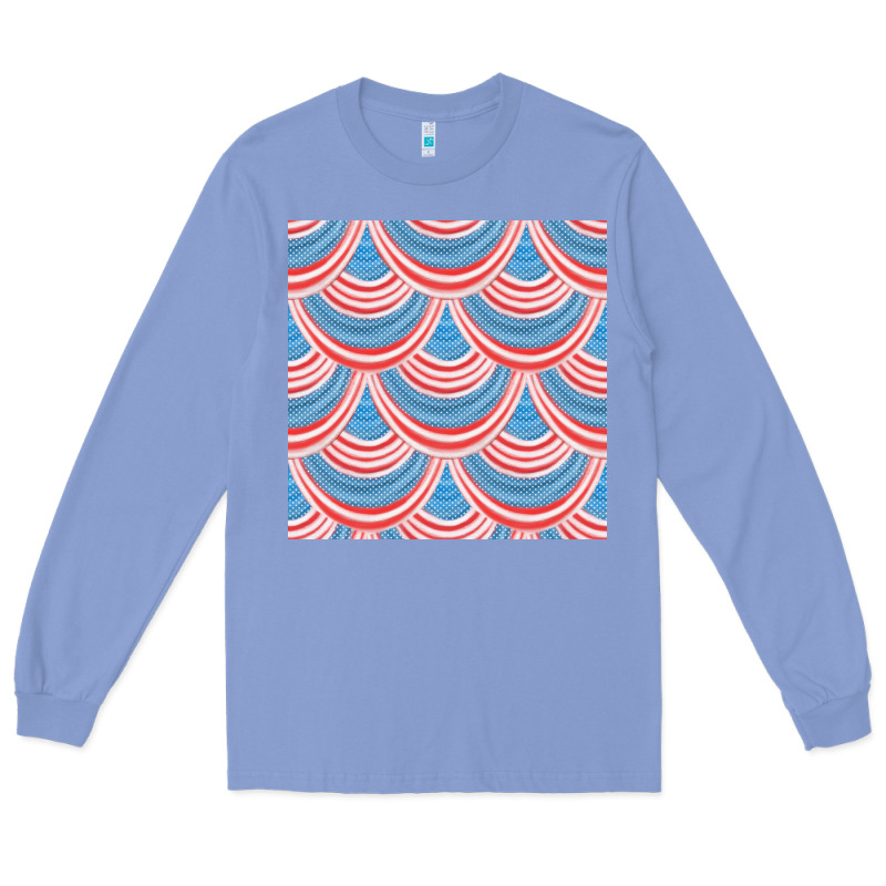American Flag Seamless Pattern Long Sleeve Tee by BundleAndBundleShop | Teevron