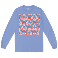 Colony Blue american flag seamless pattern Long Sleeve Tee - BundleAndBundleShop