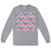 Heather Grey american flag seamless pattern Long Sleeve Tee - BundleAndBundleShop